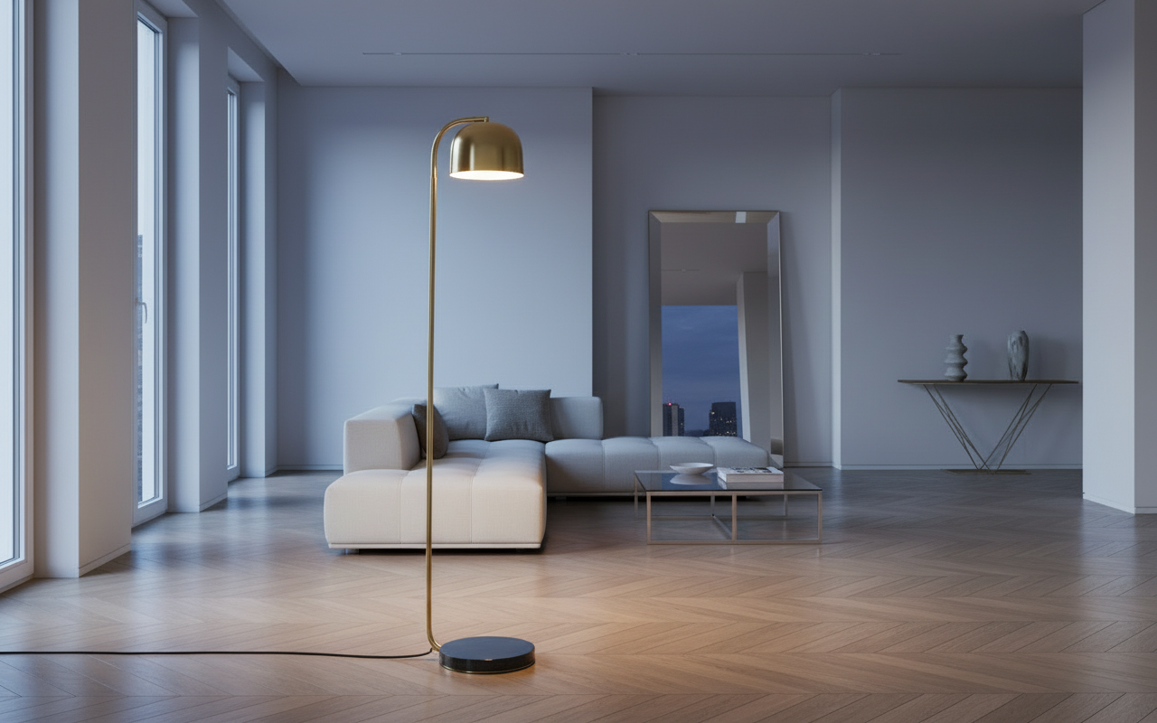 NORMANN COPENHAGEN | Grant Floor lamp - Brass & Granite - 136cm