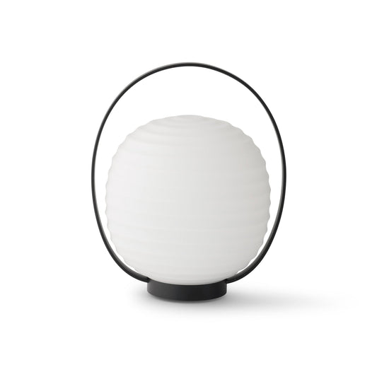 NEW WORKS | Lantern Portable Table Lamp - Frosted White Opal Glass