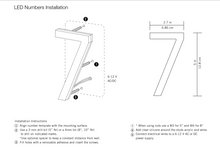 Charger l'image dans la galerie, LUMO Lighting Technology | Illuminated Backlit LED Address Number 5" (Outdoor) - Black/Brushed Aluminum