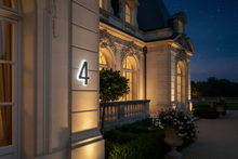 Charger l'image dans la galerie, LUMO Lighting Technology | Illuminated Backlit LED Address Number 5" (Outdoor) - Black/Brushed Aluminum