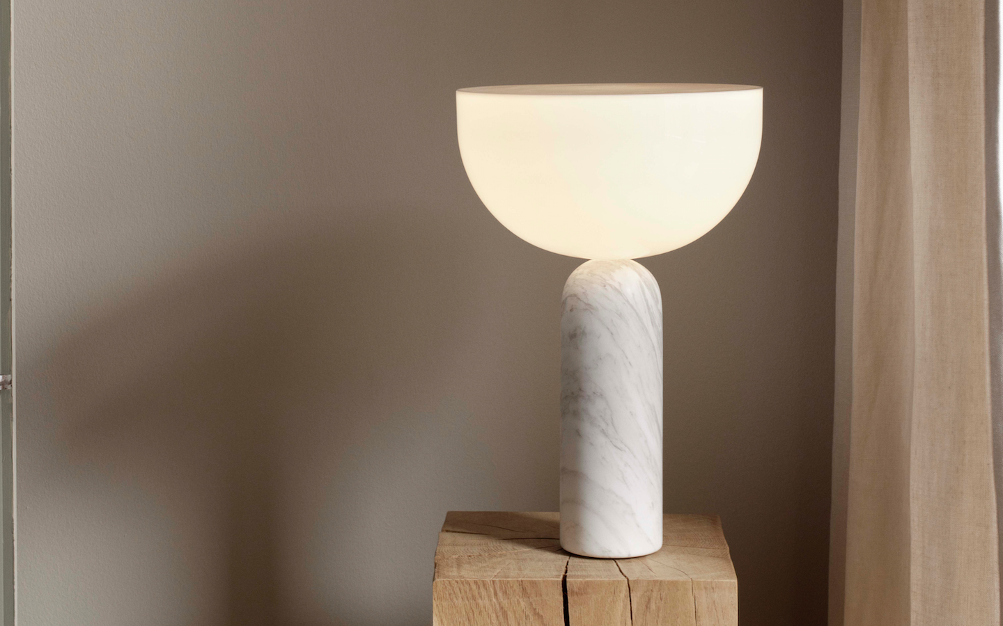 NEW WORKS | Kizu Table Lamp - White Marble, Large