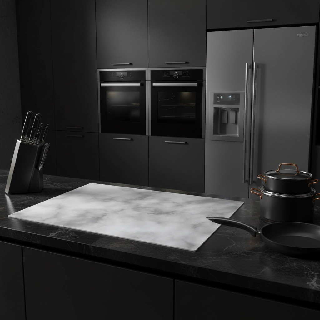MR & MRS DESIGNER | White Marble Pattern Kitchen Countertop Silicone Mat 60x90cm