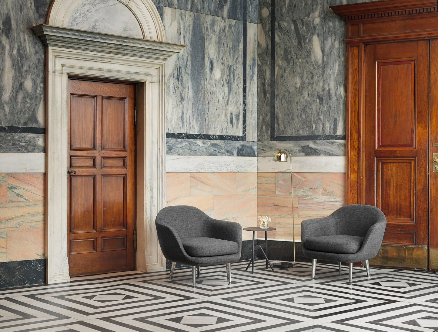 NORMANN COPENHAGEN | Grant Floor lamp - Brass & Granite - 136cm