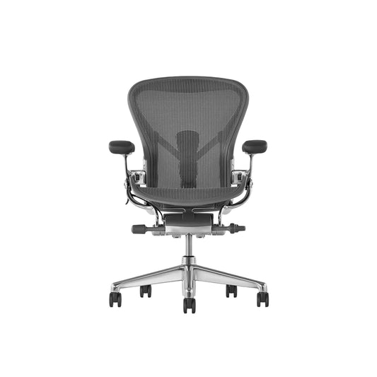 Herman Miller | Aeron Chair with Carbon Frame with Polished Aluminum Base