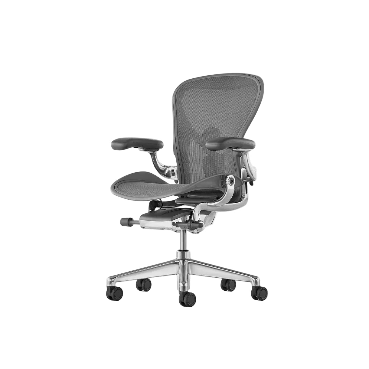 Herman Miller | Aeron Chair with Carbon Frame with Polished Aluminum Base