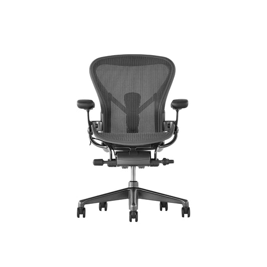 Herman Miller | Aeron Chair with Carbon Frame with Satin Carbon Aluminum Base