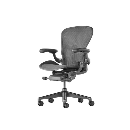 Herman Miller | Aeron Chair with Carbon Frame with Satin Carbon Aluminum Base