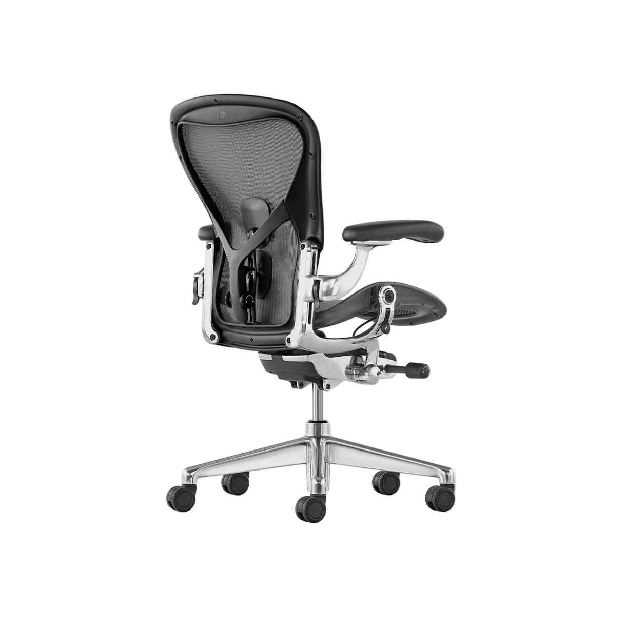 Herman Miller | Aeron Chair - Graphite Frame with Polished Aluminum Base