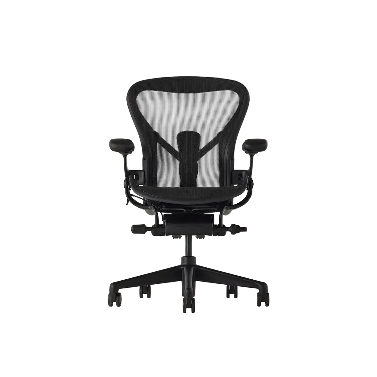 Herman Miller | Aeron Chair With Onyx Frame With Onyx Ultra Matte Finish Aluminum Base