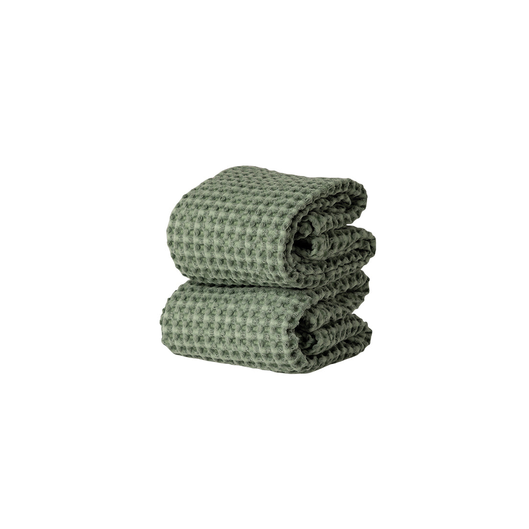 MODERNISM | Waffle Knit Hand Towel Set Of 2 - 100% Cotton - 70 x 50cm