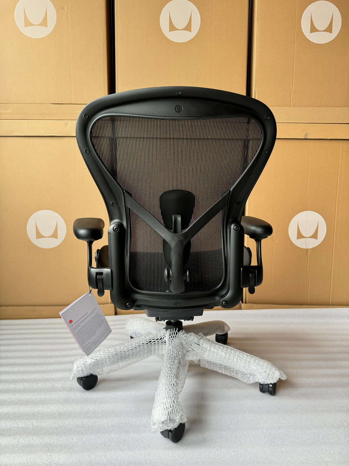 Herman Miller | Aeron Chair with Onyx Frame with Polished Aluminum Base