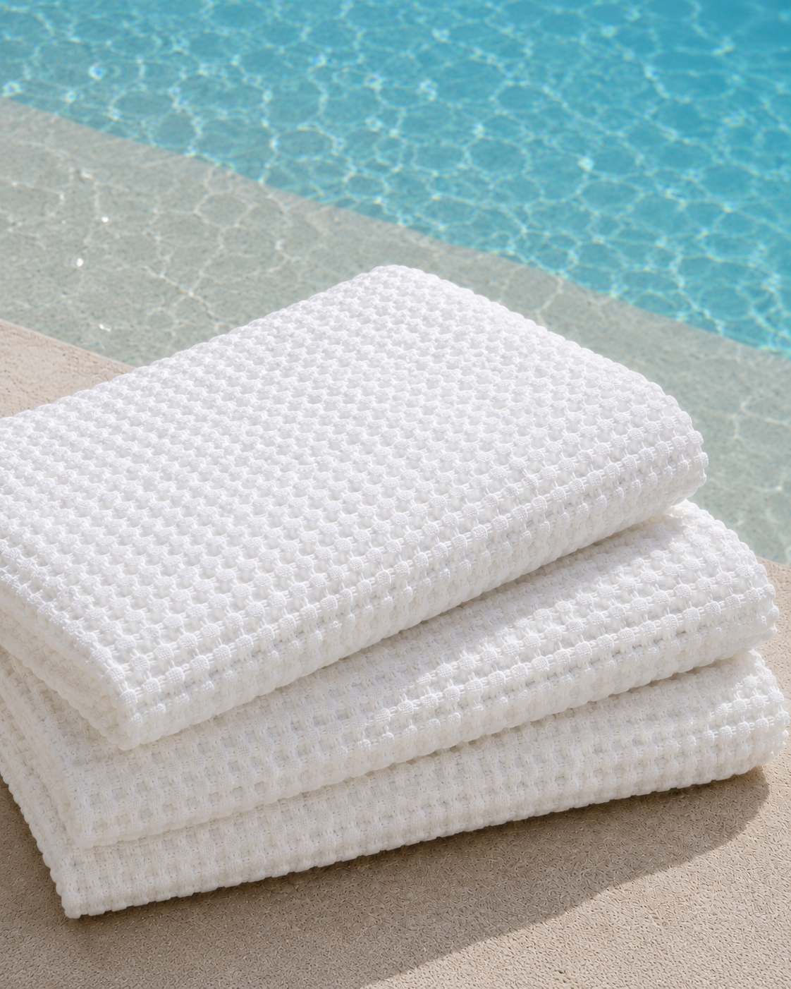 MODERNISM | Waffle Knit Bath Towel - 100% Cotton -  70 x 140cm