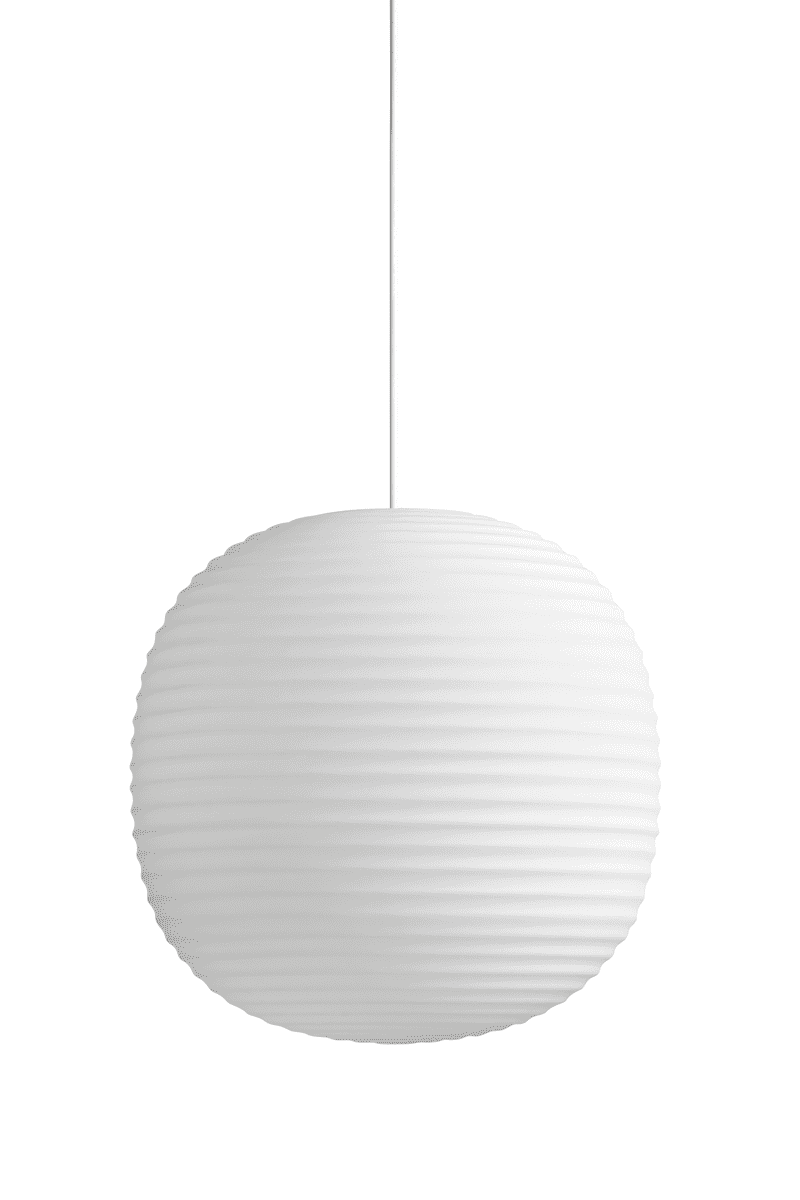NEW WORKS | Lantern Pendant - Frosted White Opal Glass - Large