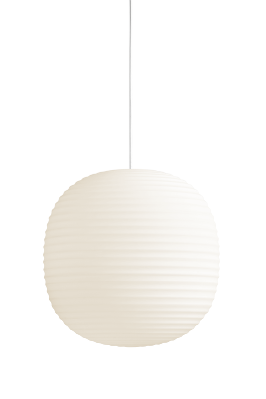 NEW WORKS | Lantern Pendant - Frosted White Opal Glass - Large