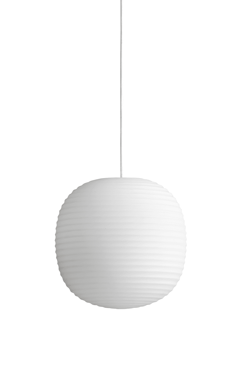 NEW WORKS | Lantern Pendant - Frosted White Opal Glass - Medium