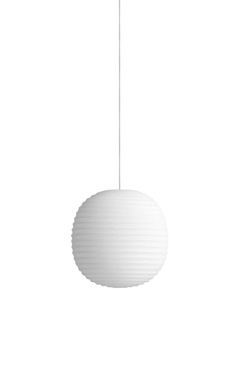 NEW WORKS | Lantern Pendant - Frosted White Opal Glass - Small