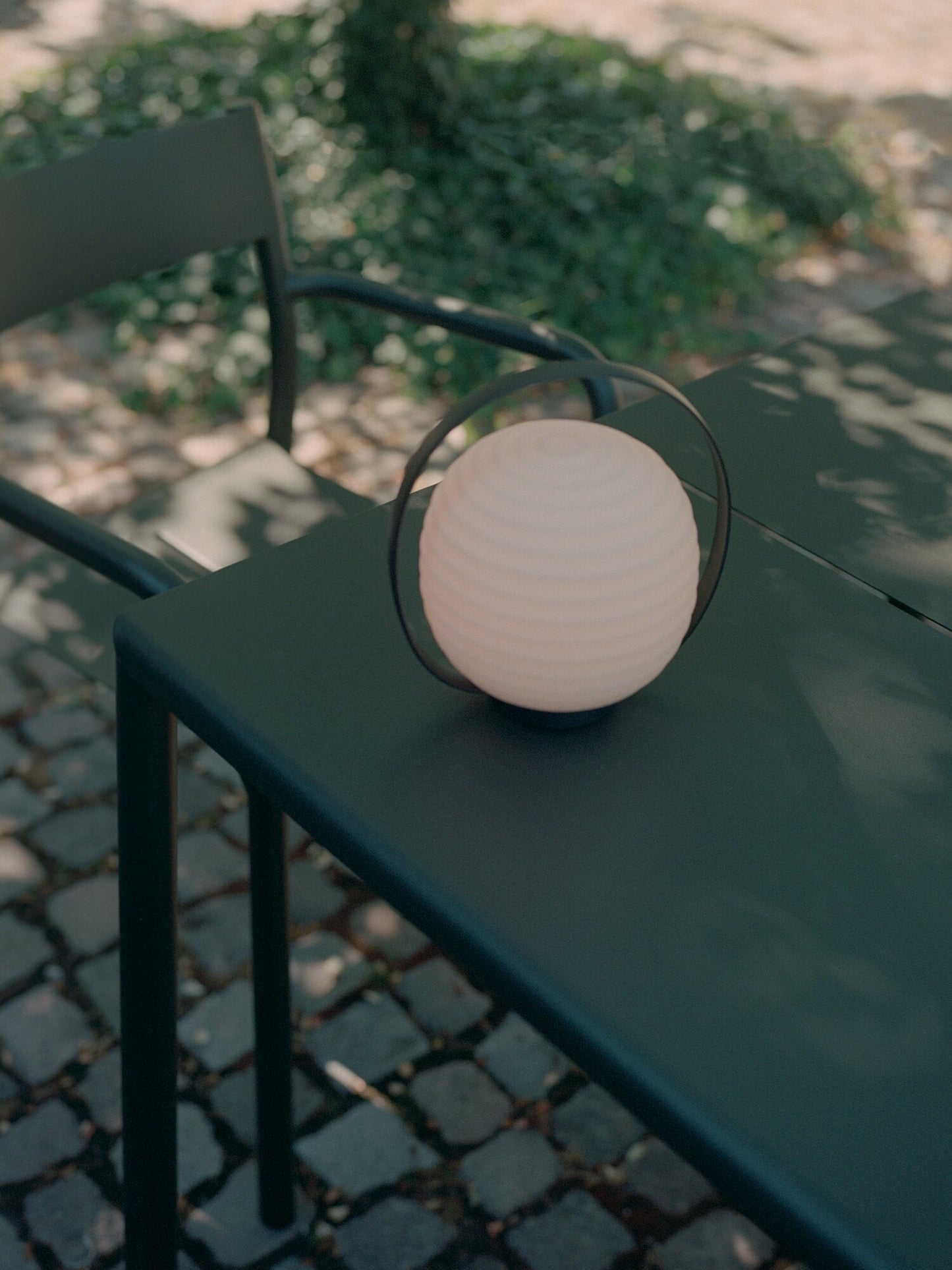 NEW WORKS | Lantern Portable Table Lamp - Frosted White Opal Glass