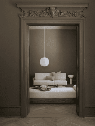 NEW WORKS | Lantern Pendant - Frosted White Opal Glass - Small