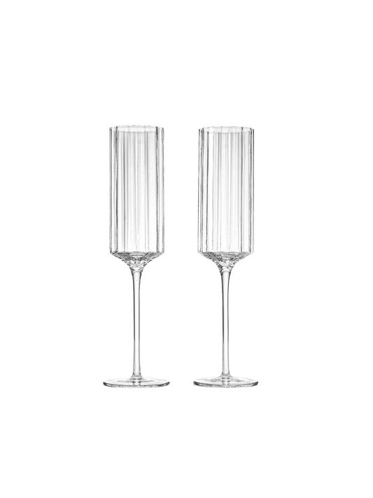 MODERNISM x Lara K | Cullinan Crystal Champagne Flute Glasses (Set Of 2)