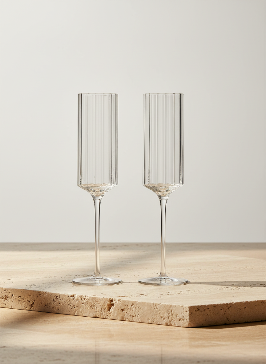 MODERNISM x Lara K | Cullinan Crystal Champagne Flute Glasses (Set Of 2)