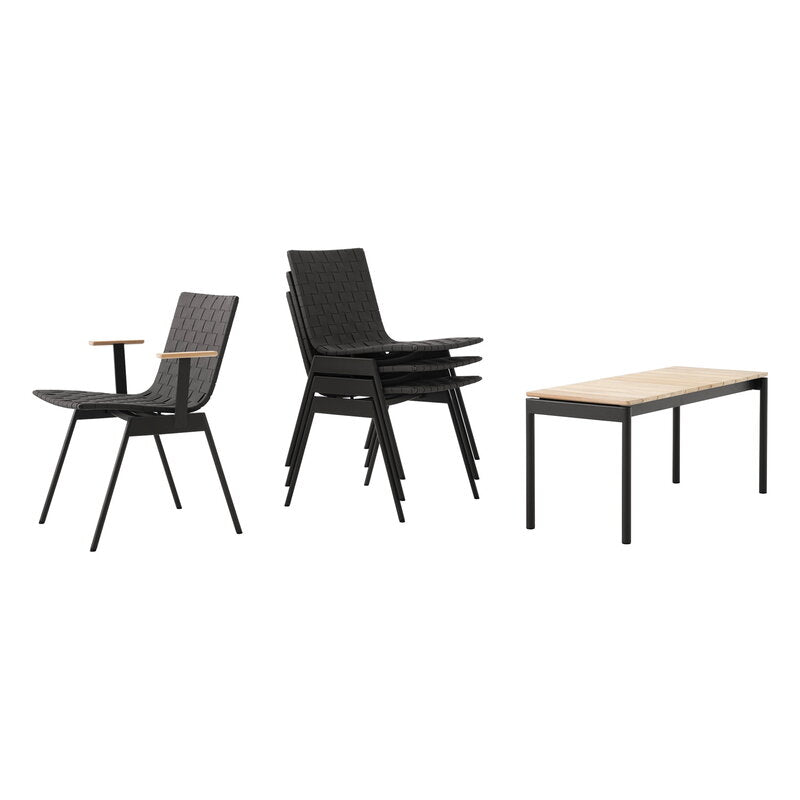 &amp;Tradition | Ville AV33 Outdoor-Beistellstuhl - Warmes Schwarz 