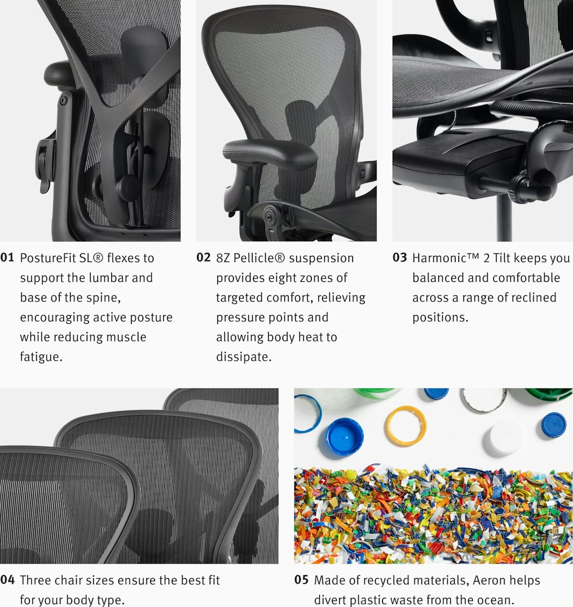 Herman Miller | Aeron Chair With Graphite Frame with Graphite Base