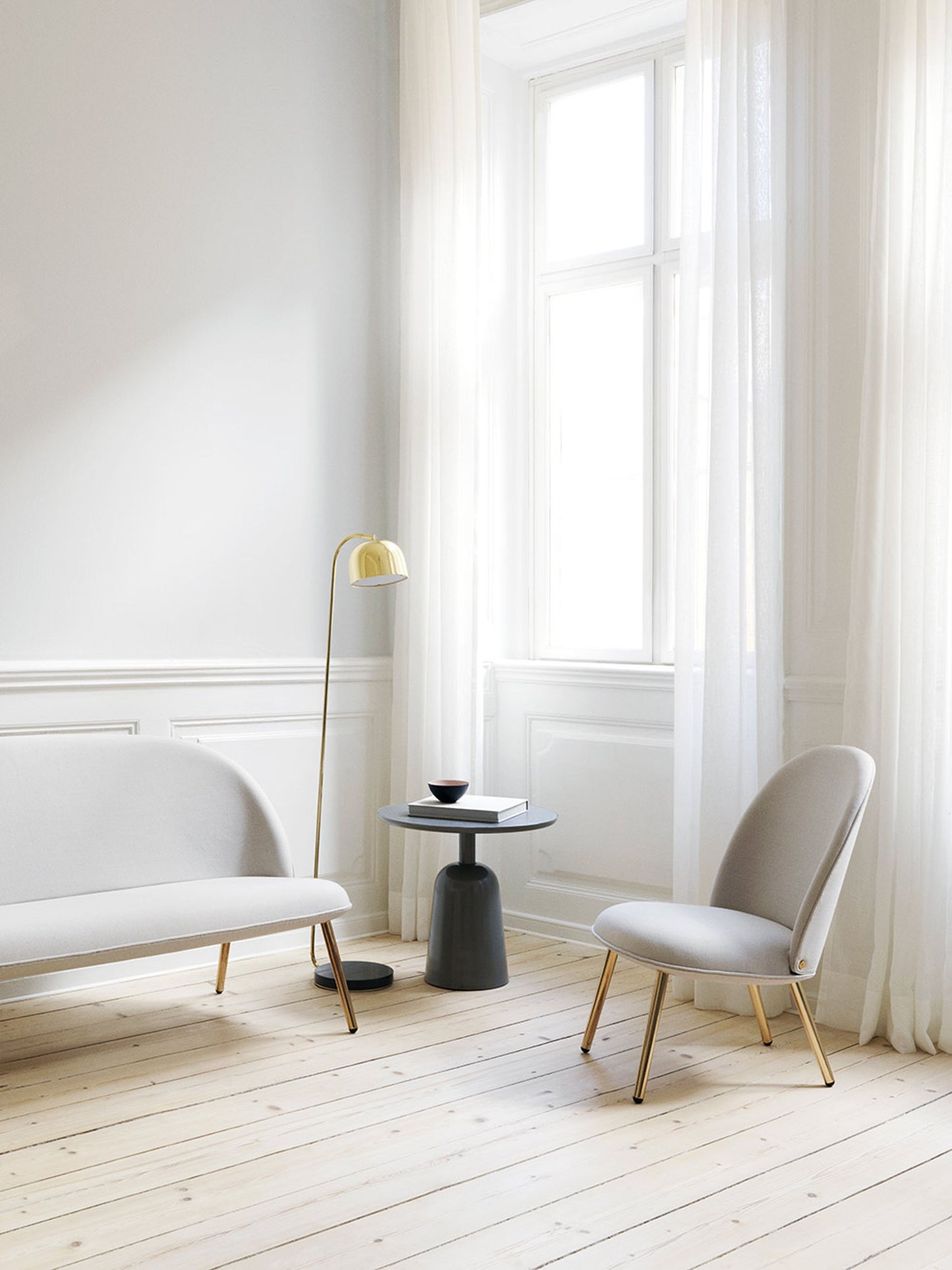 NORMANN COPENHAGEN | Grant Floor lamp - Brass & Granite - 136cm