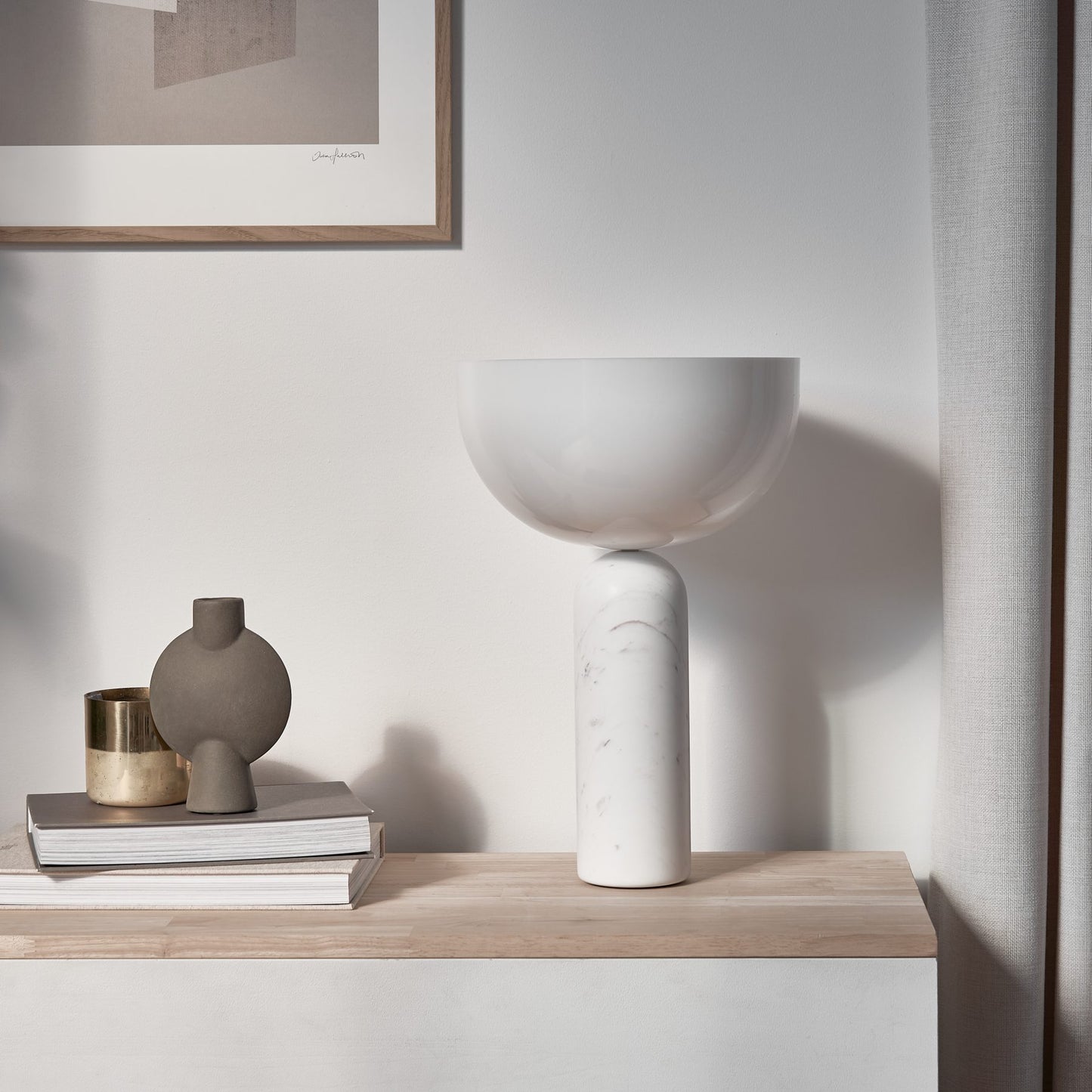 NEW WORKS | Kizu Table Lamp - White Marble, Large