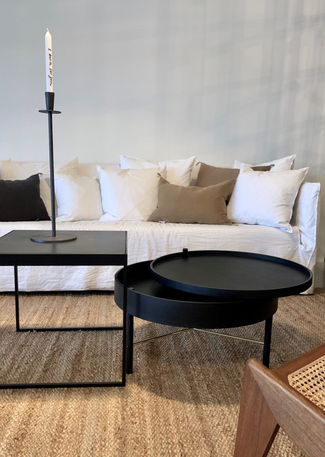 Audo Copenhagen | Turning Table - Black Ash / Brass