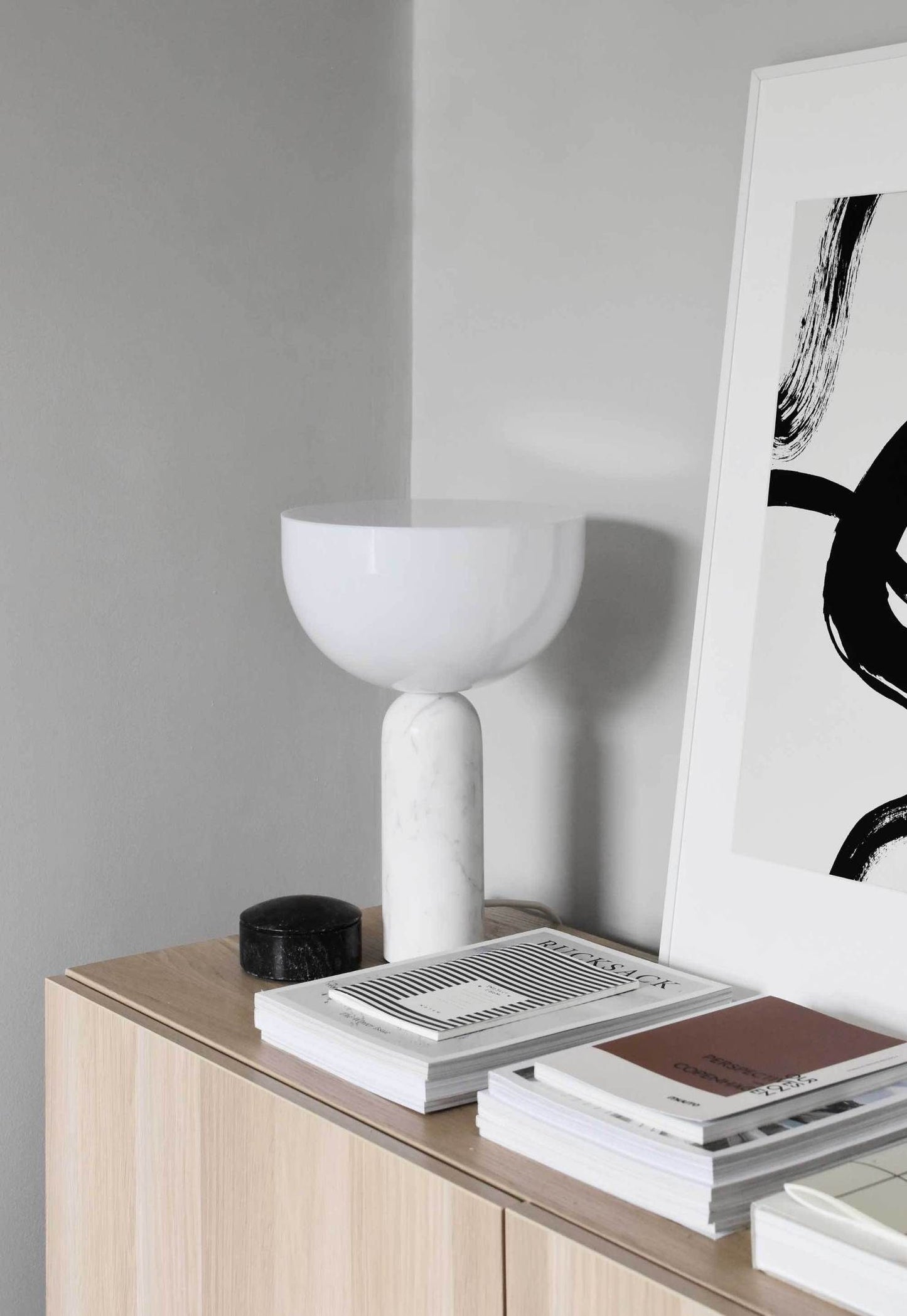 NEW WORKS | Kizu Table Lamp - White Marble, Large